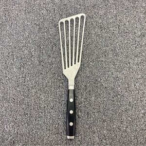 Premium Stainless Steel Slotted Turner Black Handle Durable Vintage Classic Pro